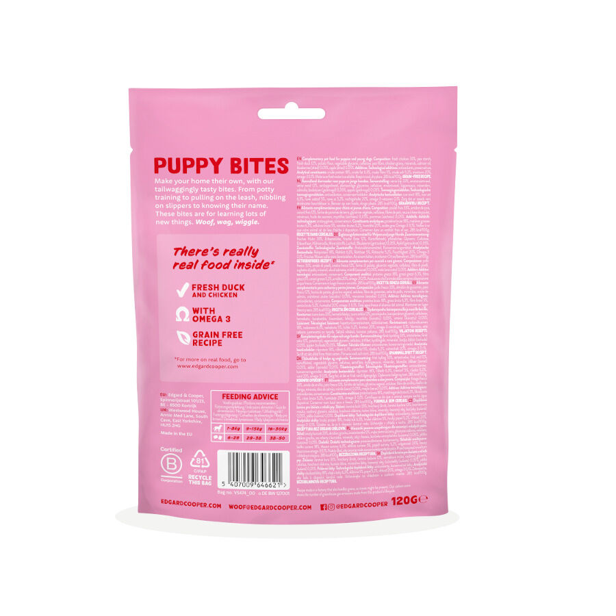 120 g Edgard y Cooper Snacks Mini de Pato e Frango para cachorros, , large Imagem n&uacute;mero 6